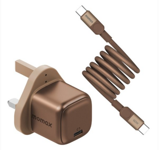 Momax Bundle Set 30W Poweradpater type C +Type C to Type C Cable 1M 60W