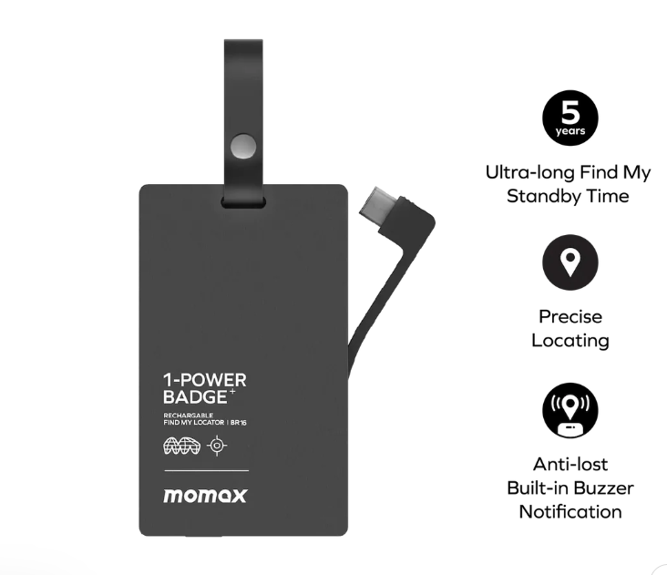 1-Power Badge+ Emergency Power Bank With Find My Locator