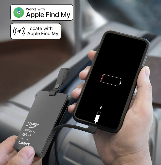 1-Power Badge+ Emergency Power Bank With Find My Locator